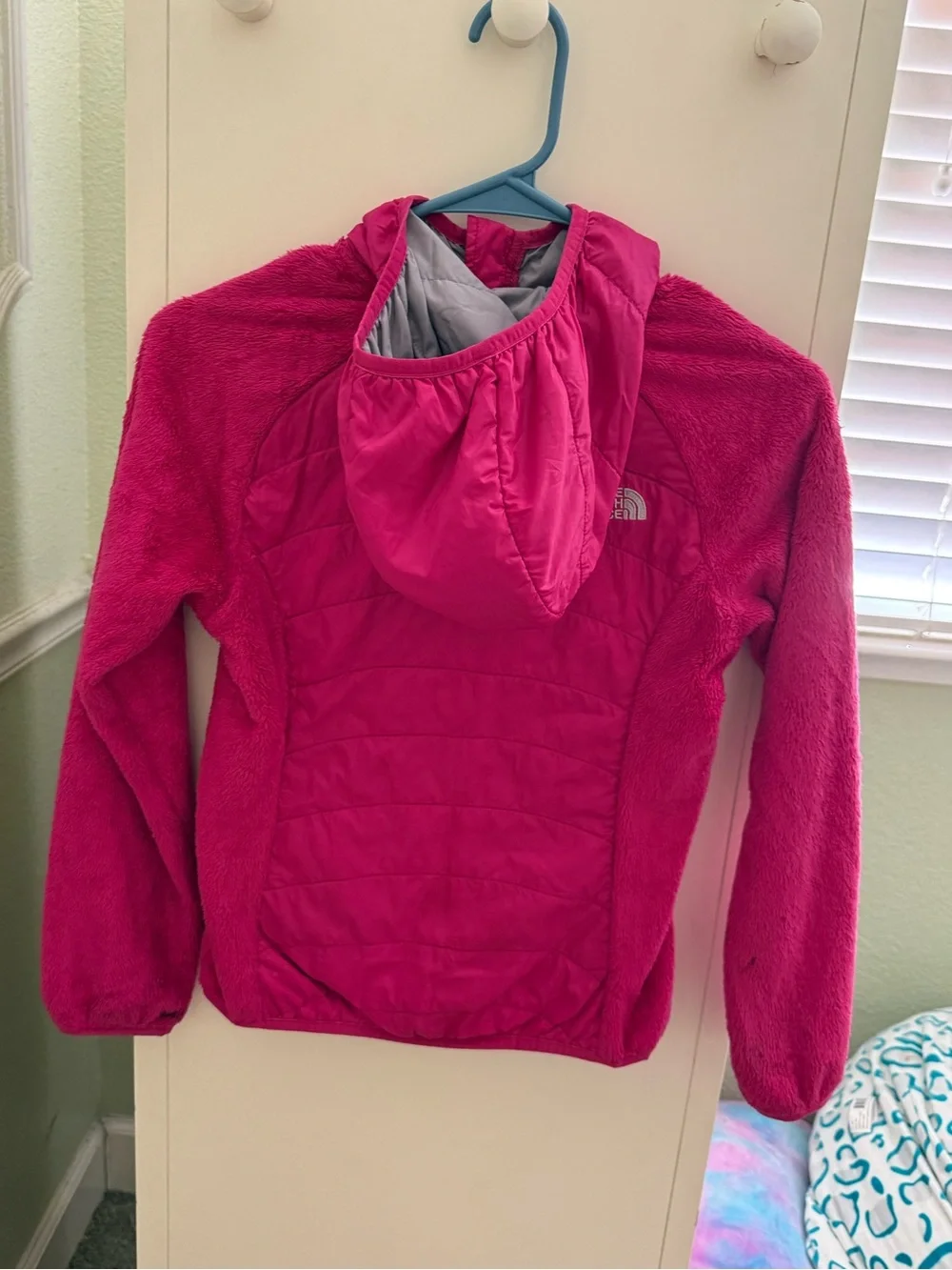 The North Face Hot Pink Quilted & Fleece Jacket - Girls
